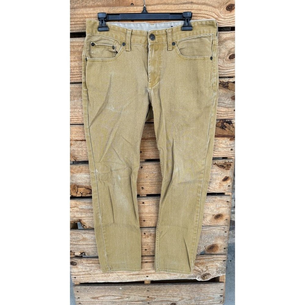 Bullhead Men’s‎ Dillon Tan Denim Skinny Jeans Size 32 x 32 Distressed Faded